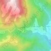 Mars topographic map, relief map, elevations map