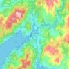 Pontevedra topographic map, elevation, relief