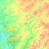 Cherokee County topographic map, elevation, relief