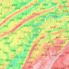 Wanzhou topographic map, elevation, relief