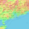 Guangdong topographic map, elevation, relief