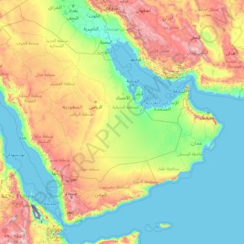 arabian peninsula oases map