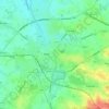 Ypres topographic map, relief map, elevations map