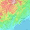 L'Hérault topographic map, relief, elevation
