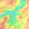 Ourense topographic map, elevation, relief