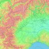 Piemonte topographic map, elevation, relief