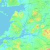 County Clare topographic map, elevation, relief