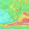 Romanzado topographic map, elevation, relief