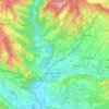 Puente la Reina topographic map, elevation, relief