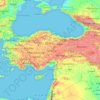 Turkey topographic map, elevation, relief