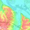 Saint-Loup topographic map, relief, elevation