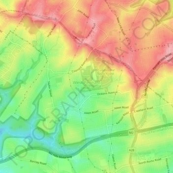 West Pennant Hills Map West Pennant Hills Topographic Map, Elevation, Relief