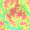 Forges-de-Lanouée topographic map, relief map, elevations map