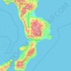 Calabria topographic map, elevation, relief