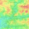 Rennes topographic map, relief map, elevations map