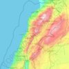 Lebanon topographic map, elevation, relief