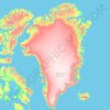 Greenland topographic map, elevation, relief