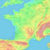 Metropolitan France topographic map, elevation, relief