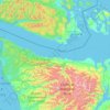 Clallam County topographic map, elevation, relief