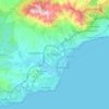 Mijas topographic map, elevation, relief