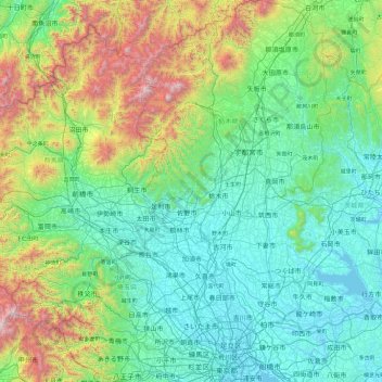 Tone River Topographic Map Elevation Relief