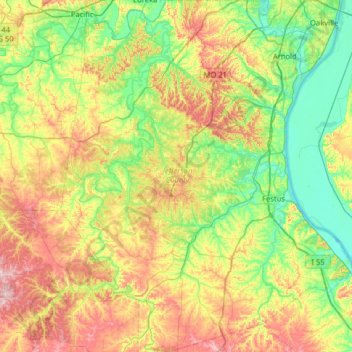 Jefferson County Topographic Map Jefferson County Topographic Map, Elevation, Relief