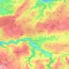 Lannion topographic map, relief map, elevations map