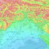 Friuli Venezia Giulia topographic map, elevation, relief