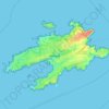 Ouessant topographic map, relief map, elevations map