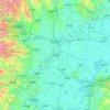 Jingzhou City topographic map, elevation, relief