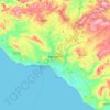Agrigento topographic map, relief map, elevations map