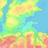 Paimpol topographic map, relief map, elevations map