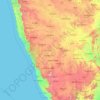 Karnataka topographic map, relief map, elevations map