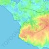 Saint-Gildas-de-Rhuys topographic map, relief map, elevations map