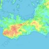 Sarzeau topographic map, relief map, elevations map