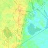 Hinesville topographic map, relief map, elevations map