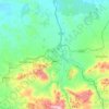 Jaén topographic map, elevation, relief