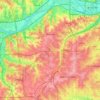 Shawnee topographic map, elevation, relief