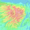 Olympic National Forest topographic map, elevation, relief