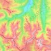 Saint-Lary-Soulan topographic map, relief, elevation