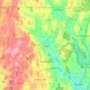 Woodstock topographic map, elevation, relief