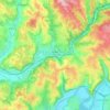 Figeac topographic map, relief, elevation