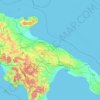 Puglia topographic map, elevation, relief