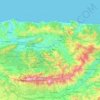 Tizi Ouzou topographic map, relief map, elevations map