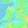 County Clare topographic map, elevation, relief