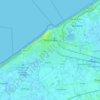 Ostende topographic map, relief map, elevations map