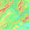 Botetourt County topographic map, elevation, relief