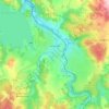 Langogne topographic map, relief map, elevations map