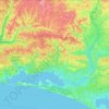 Walton County topographic map, elevation, relief