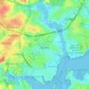 Lorient topographic map, relief map, elevations map